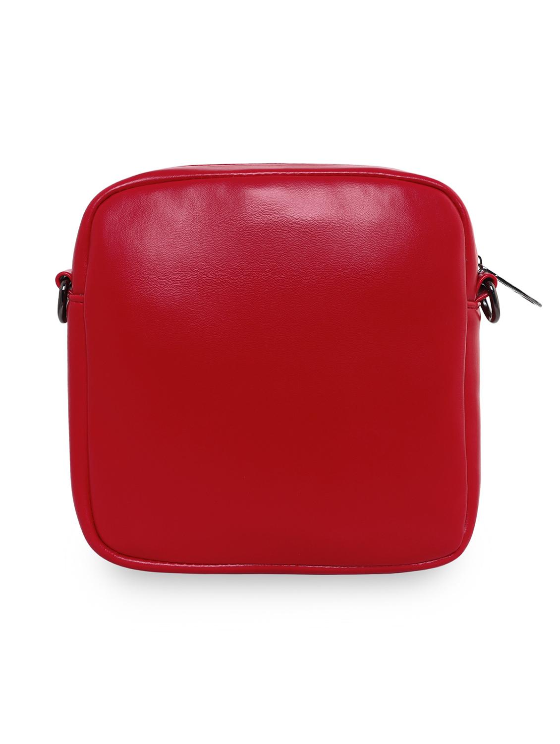 red textured regular sling bag - 18393893 - Standard Image - 1