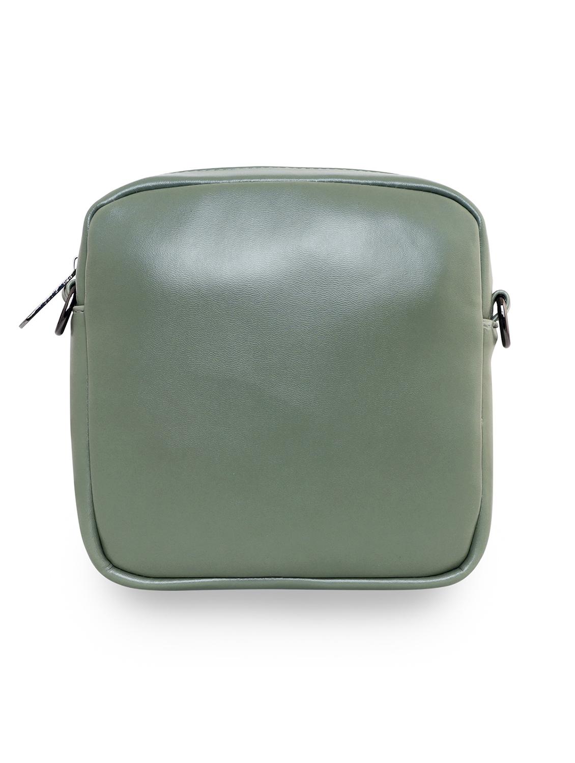 olive textured regular sling bag - 18393896 - Standard Image - 1