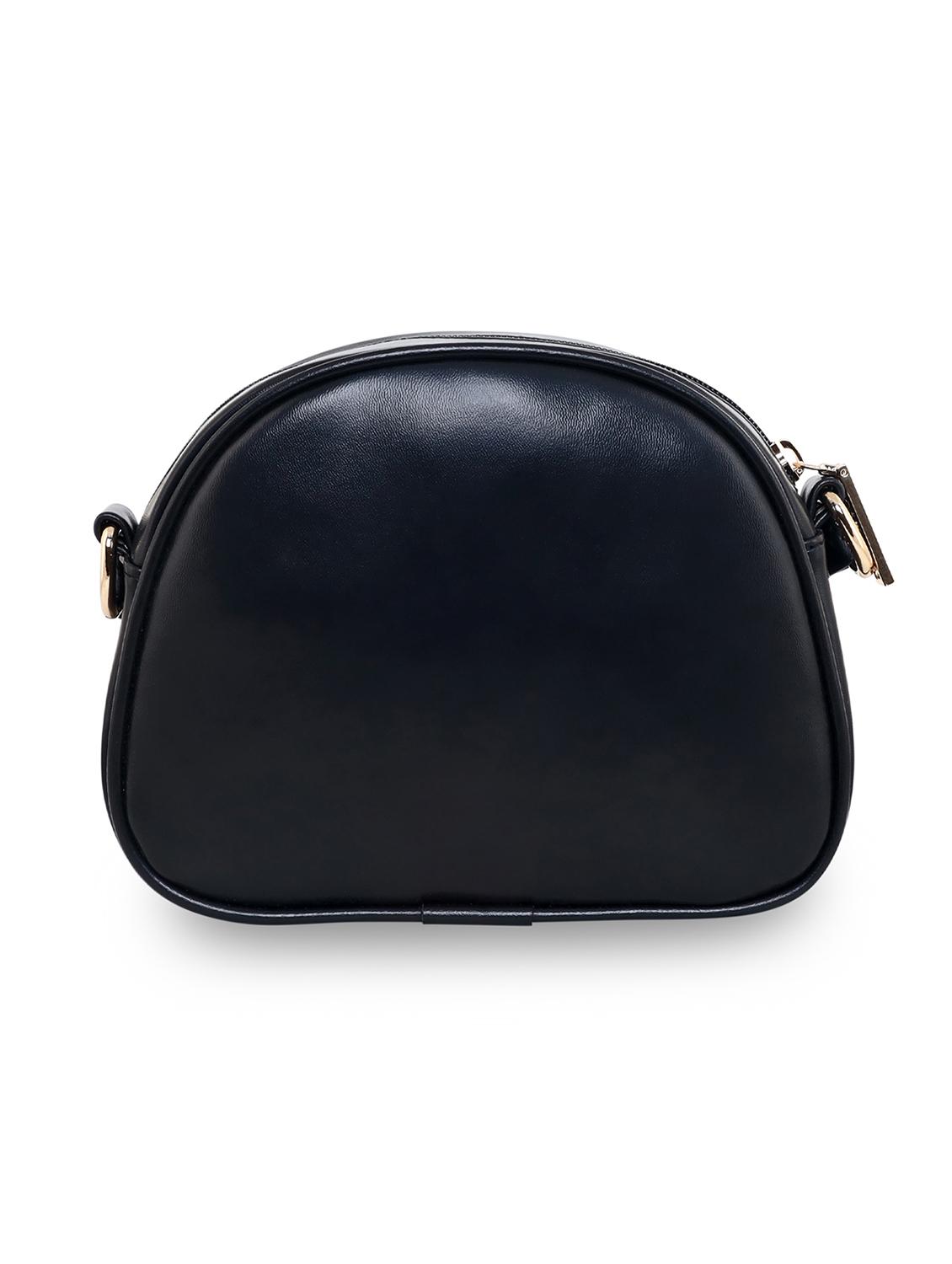 black textured regular sling bag - 18393908 -  Standard Image - 1