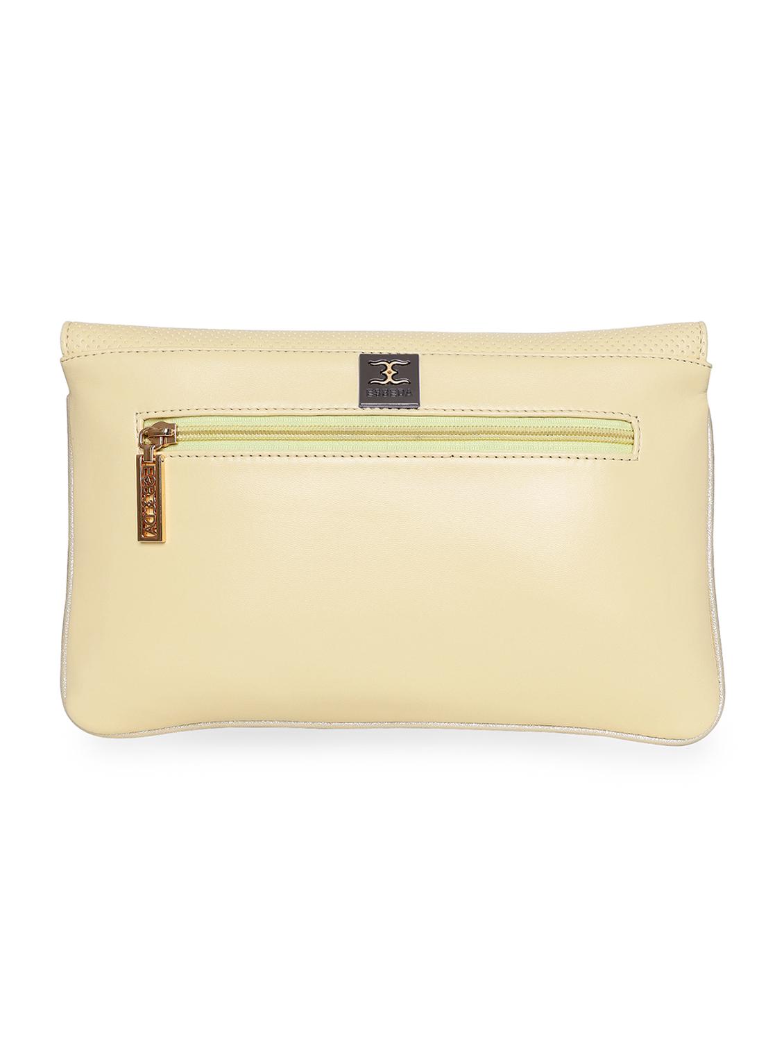 yellow leatherette envelope clutch - 18393976 -  Standard Image - 1