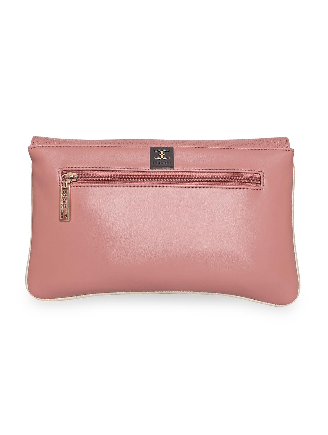 pink leatherette envelope clutch - 18393980 -  Standard Image - 1