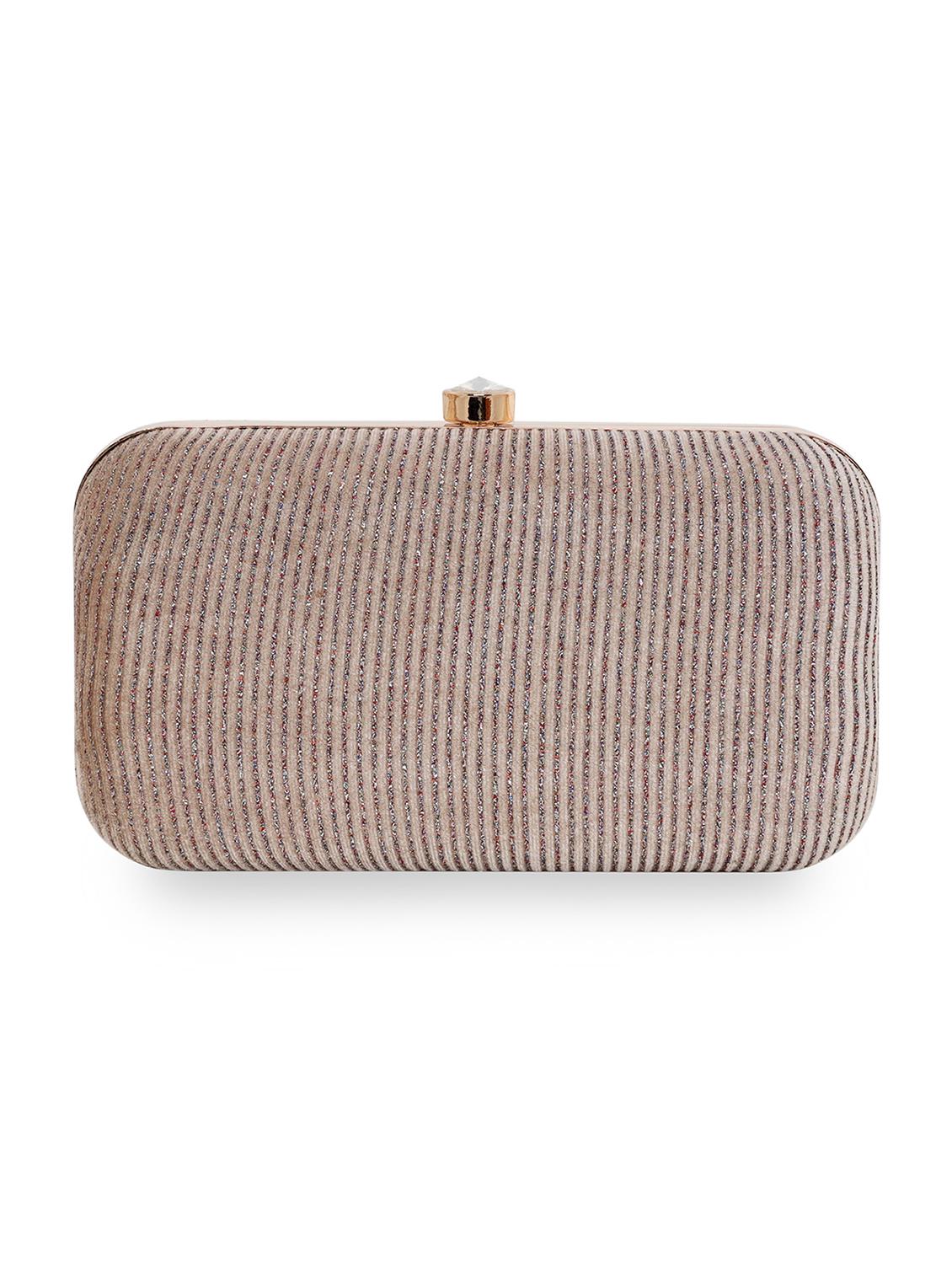 cream velvet box clutch - 18394012 -  Standard Image - 1