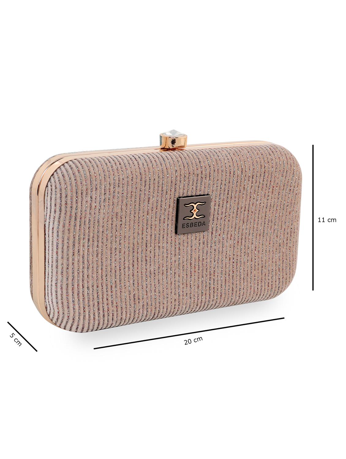 cream velvet box clutch - 18394012 - Standard Image - 4