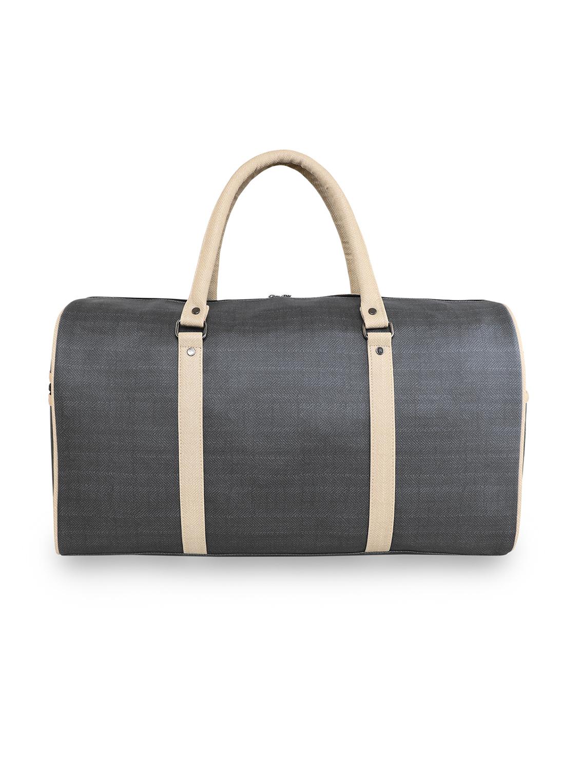 grey leatherette (pu) dufflebag - 18394034 -  Standard Image - 1