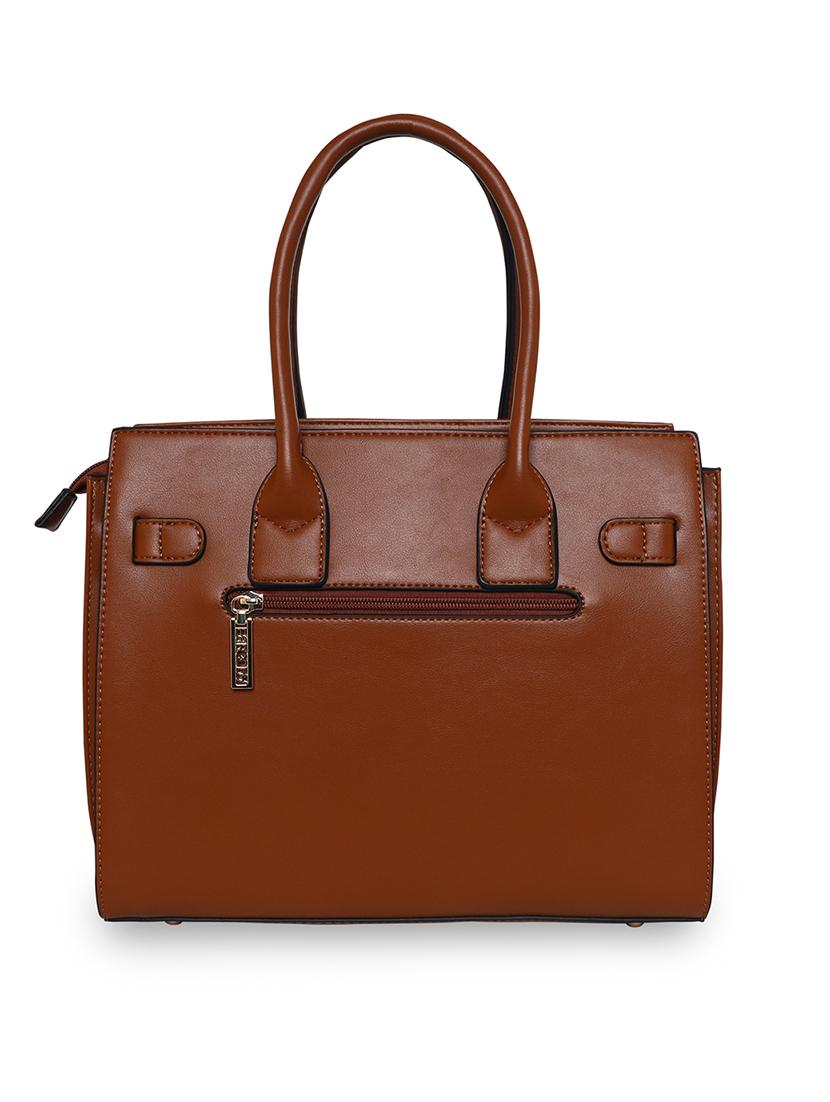 tan leatherette (pu) handbag - 18394078 -  Standard Image - 1