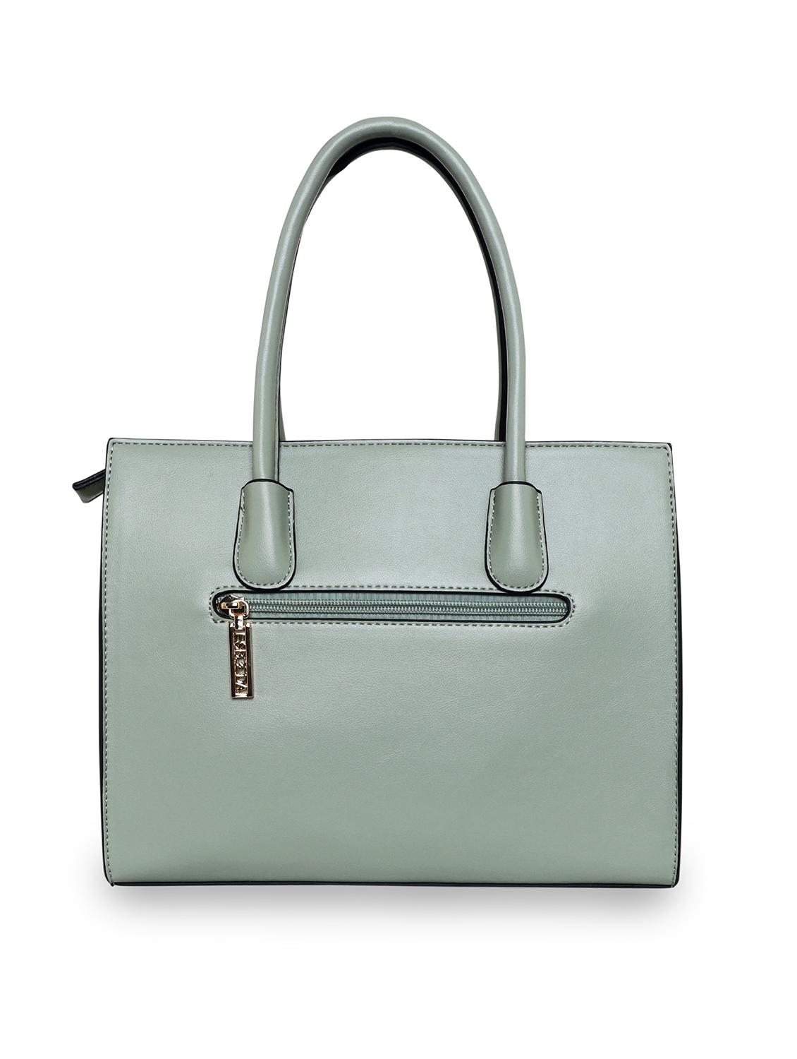 green leatherette (pu) handbag - 18394079 -  Standard Image - 1