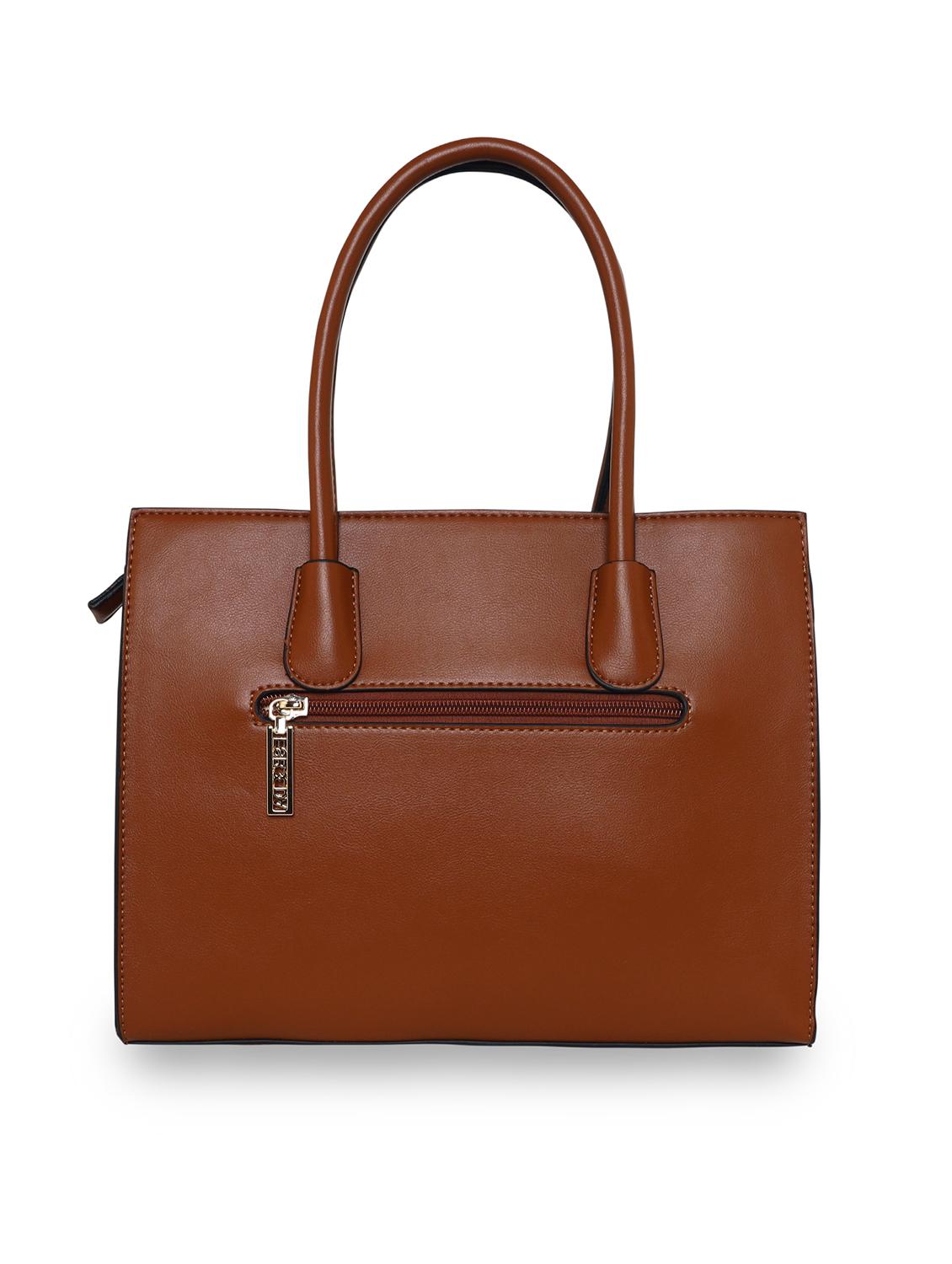 tan leatherette (pu) handbag - 18394082 - Standard Image - 1