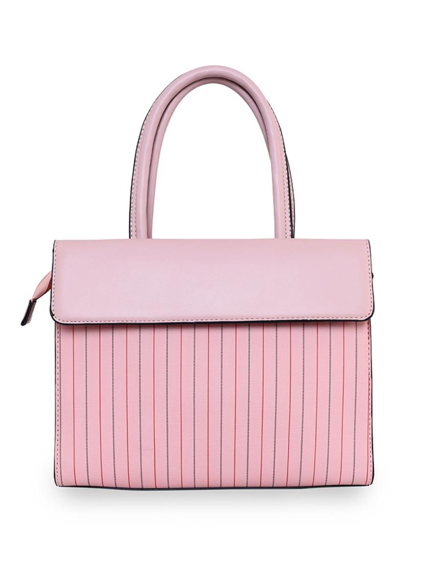 pink leatherette (pu) handbag - 18394103 -  Standard Image - 1
