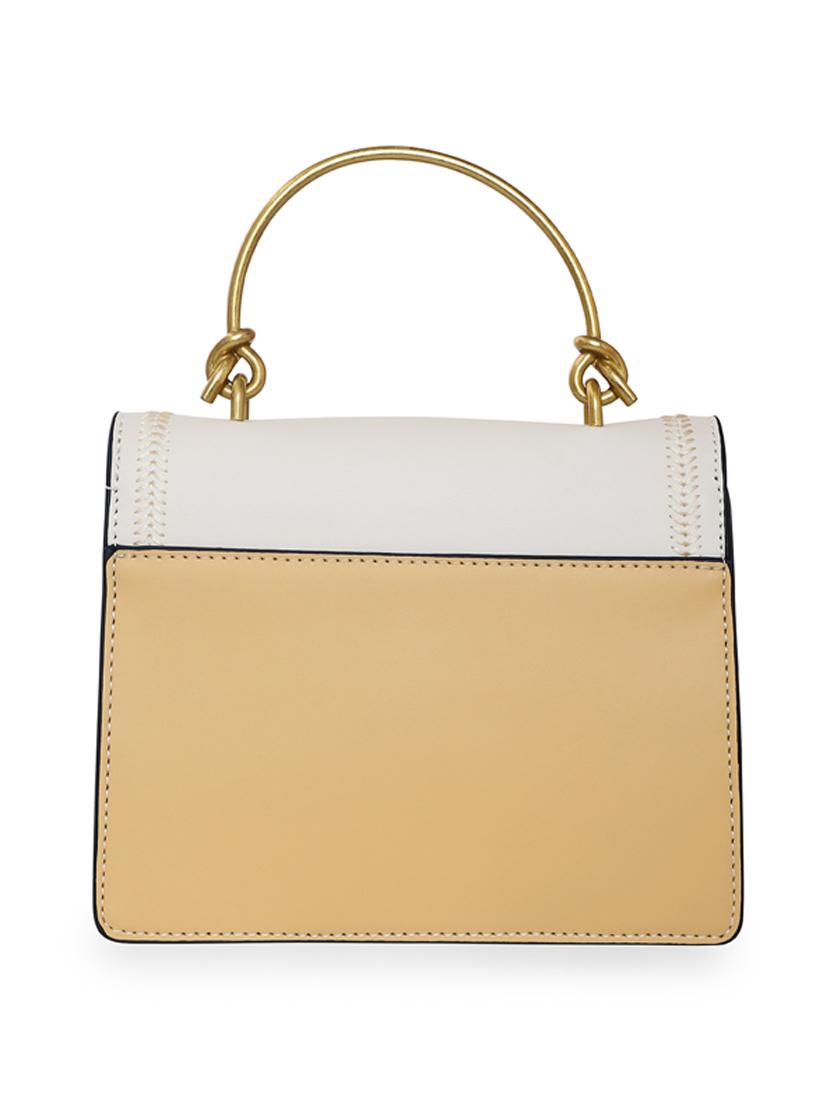 cream leatherette (pu) handbag - 18394121 -  Standard Image - 1