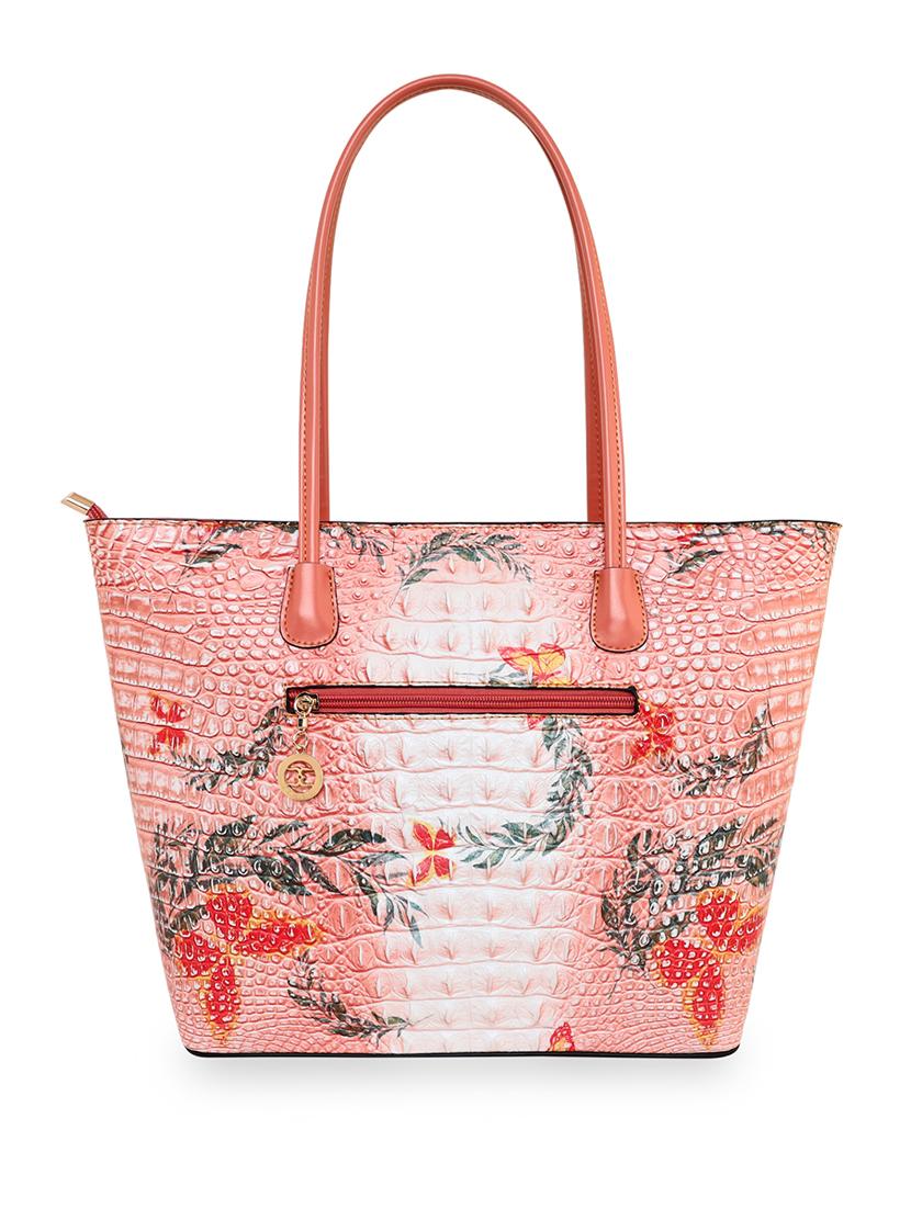 orange leatherette (pu) handbag - 18394140 -  Standard Image - 1