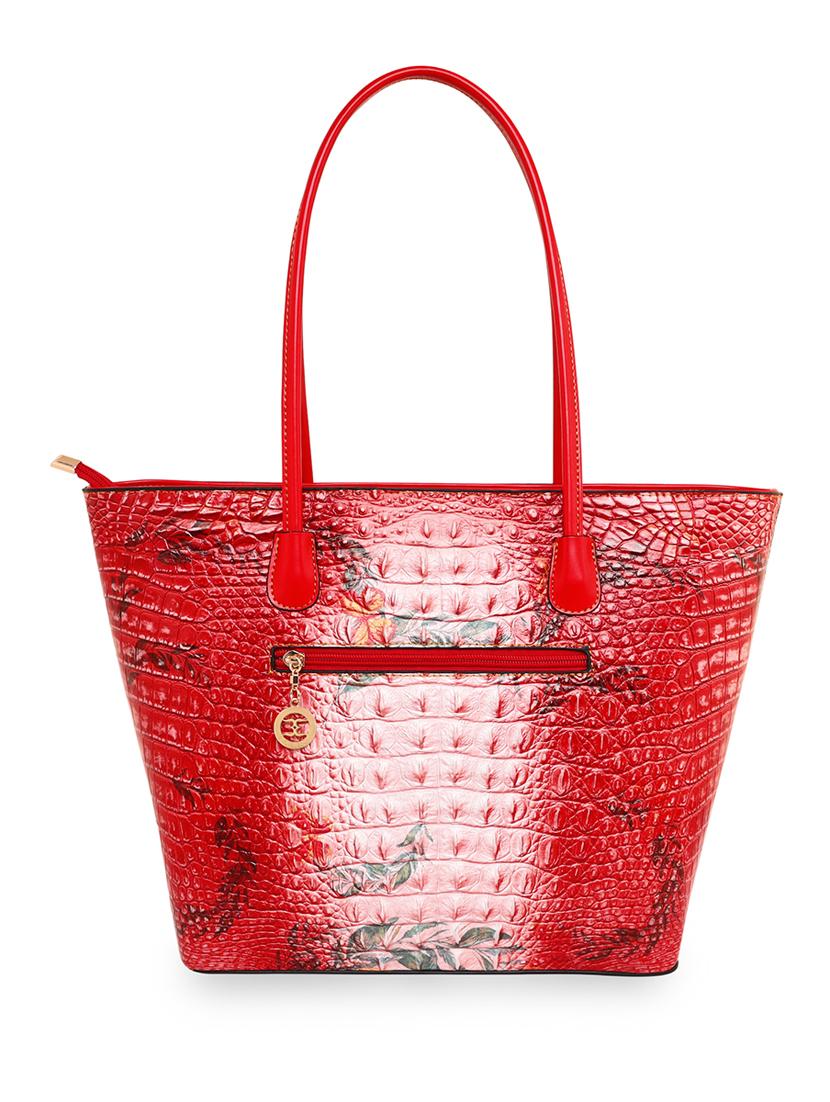 red leatherette (pu) handbag - 18394142 -  Standard Image - 1