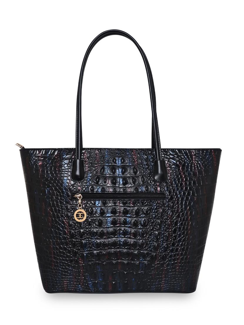 black leatherette (pu) handbag - 18394145 -  Standard Image - 1