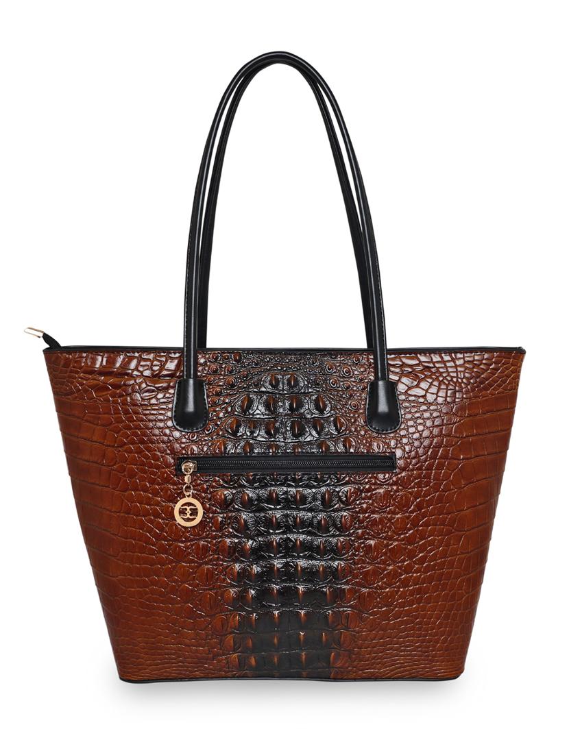 tan leatherette (pu) handbag - 18394149 - Standard Image - 1