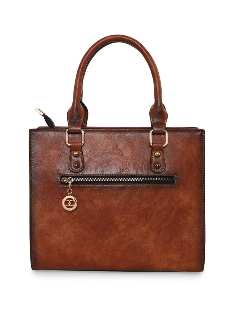 tan leatherette (pu) handbag - 18394174 -  Standard Image - 1