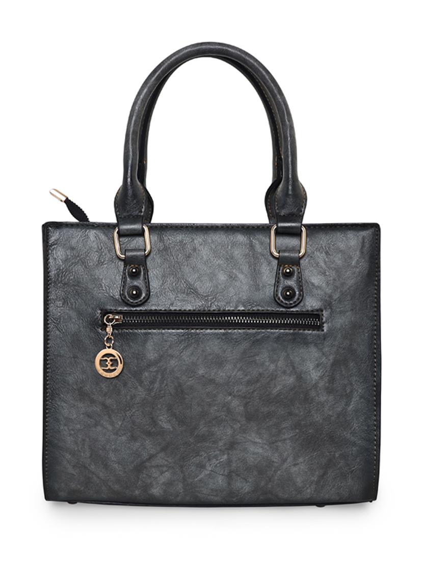 grey leatherette (pu) handbag - 18394177 -  Standard Image - 1