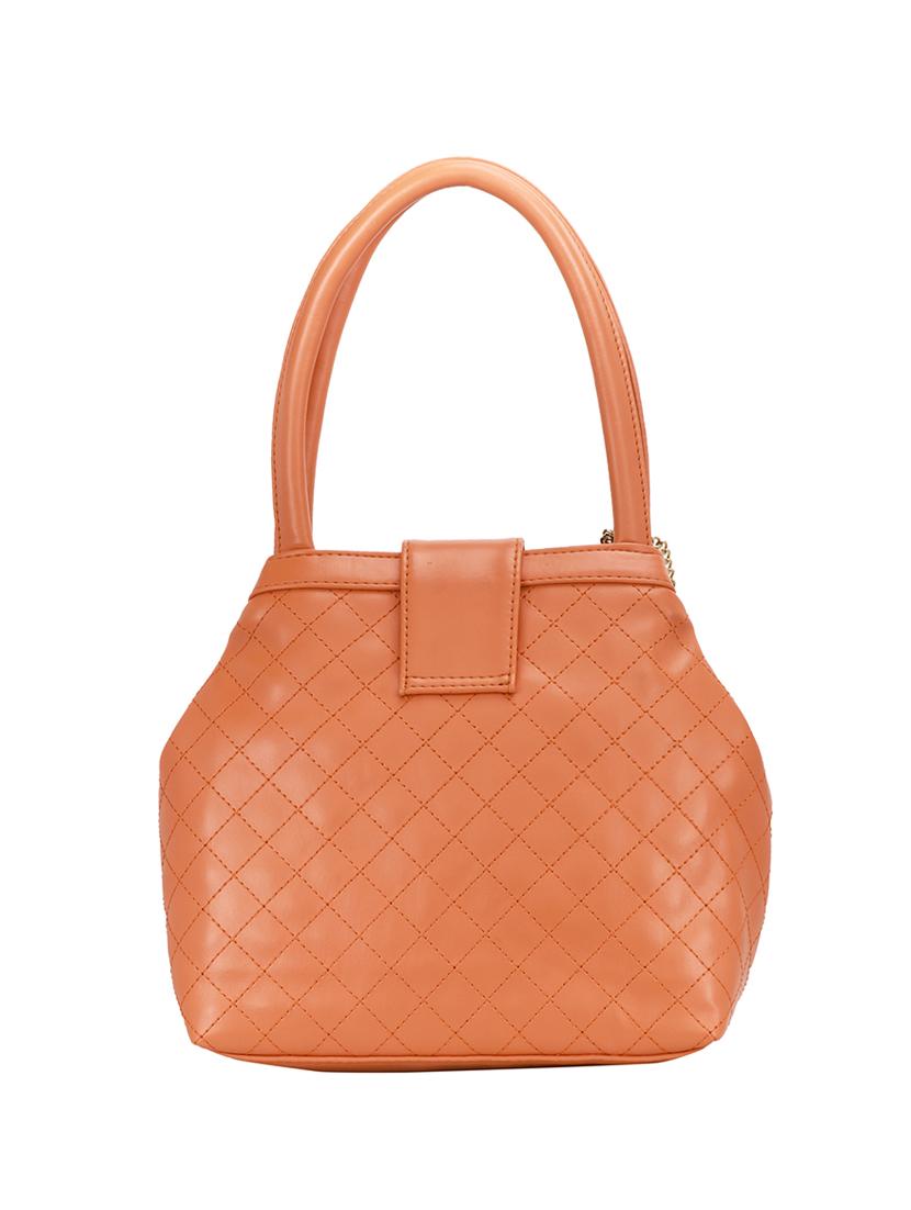 orange leatherette (pu) handbag - 18394208 - Standard Image - 1