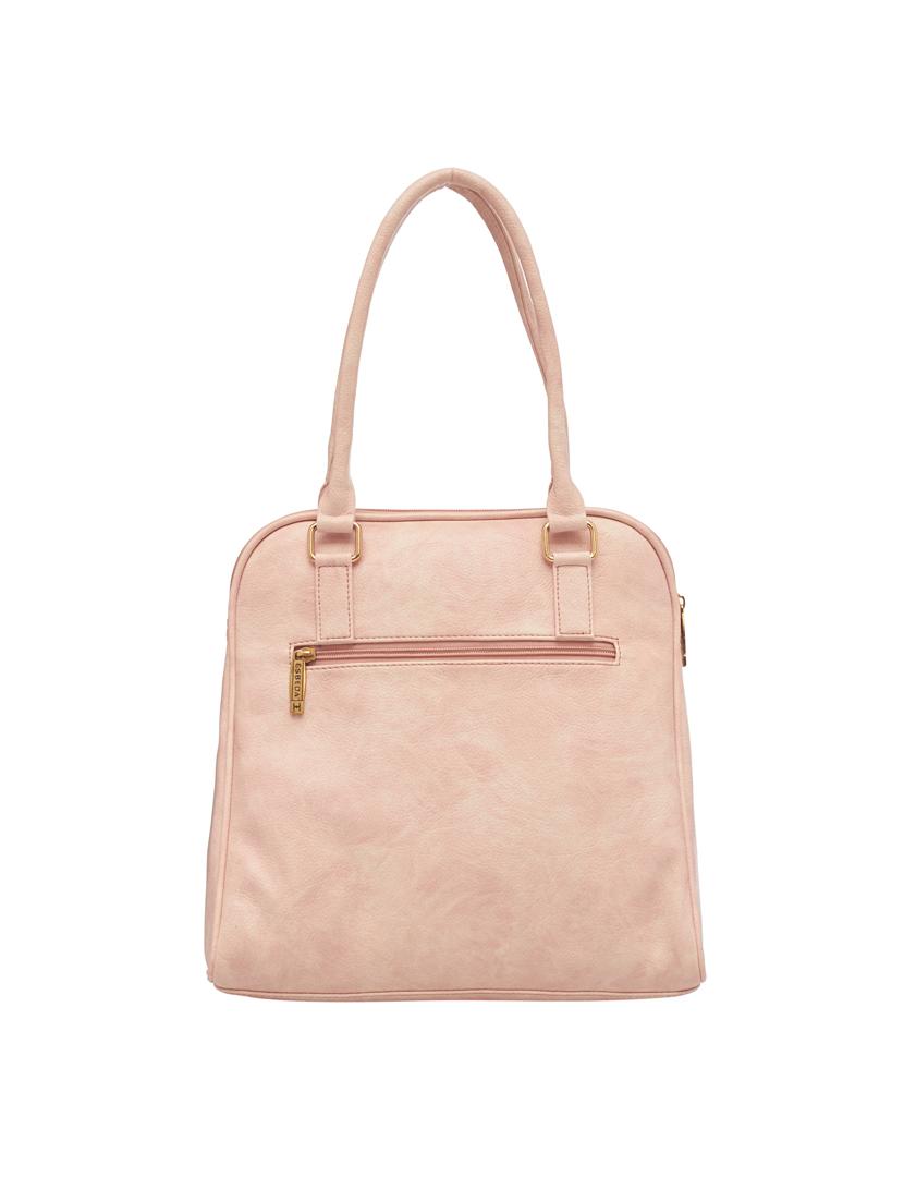 pink leatherette (pu) handbag - 18394224 -  Standard Image - 1