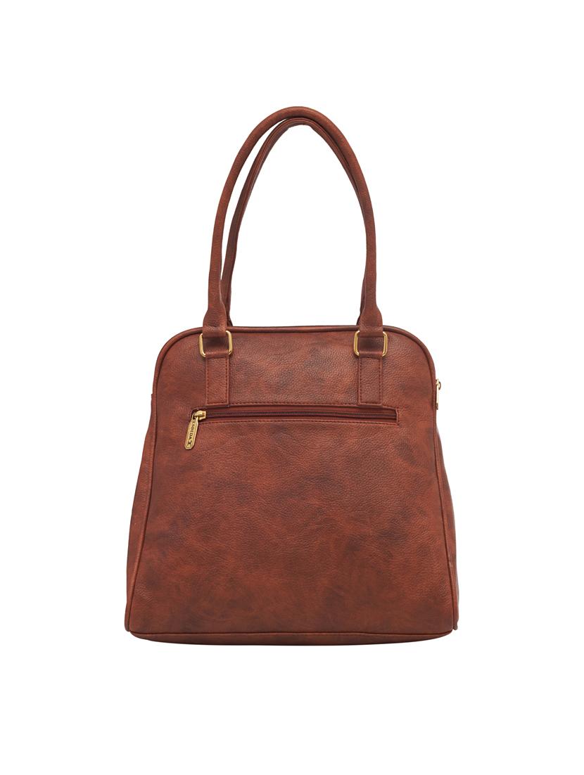 tan leatherette (pu) handbag - 18394225 - Standard Image - 1
