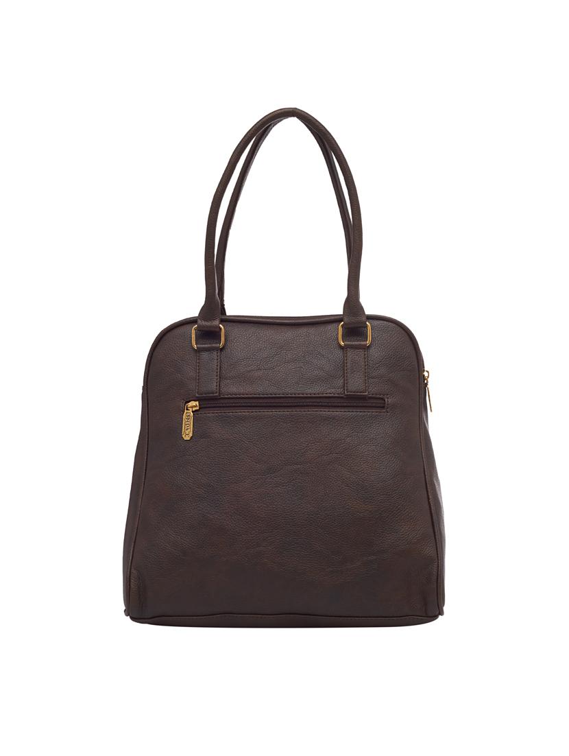 brown leatherette (pu) handbag - 18394227 -  Standard Image - 1