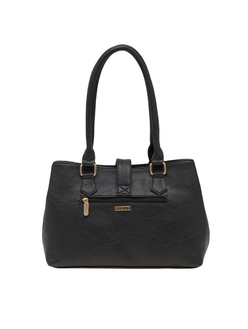 black leatherette (pu) handbag - 18394228 -  Standard Image - 1