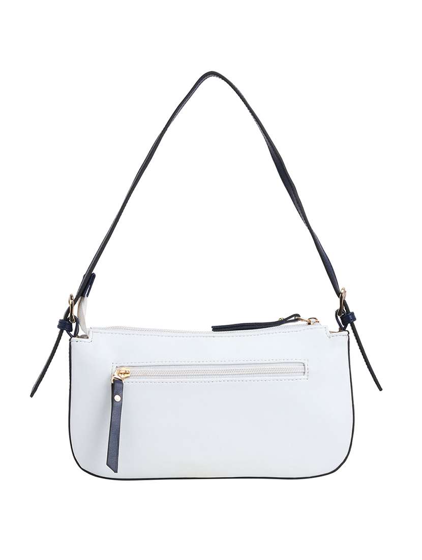 white leatherette (pu) handbag - 18394238 - Standard Image - 1