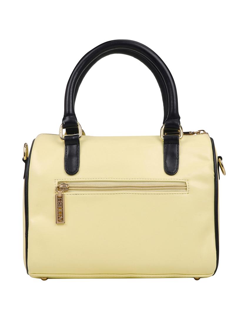yellow leatherette (pu) handbag - 18394255 - Standard Image - 1