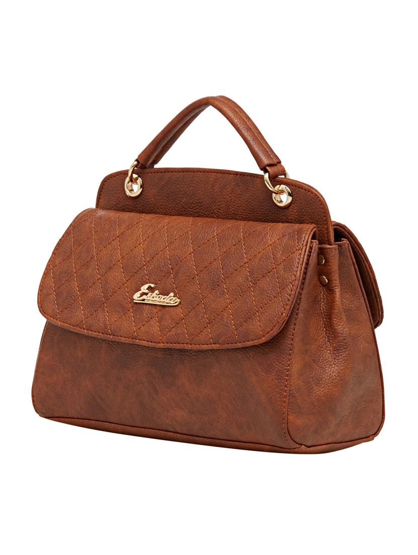 tan leatherette (pu) handbag - 18394263 -  Standard Image - 1