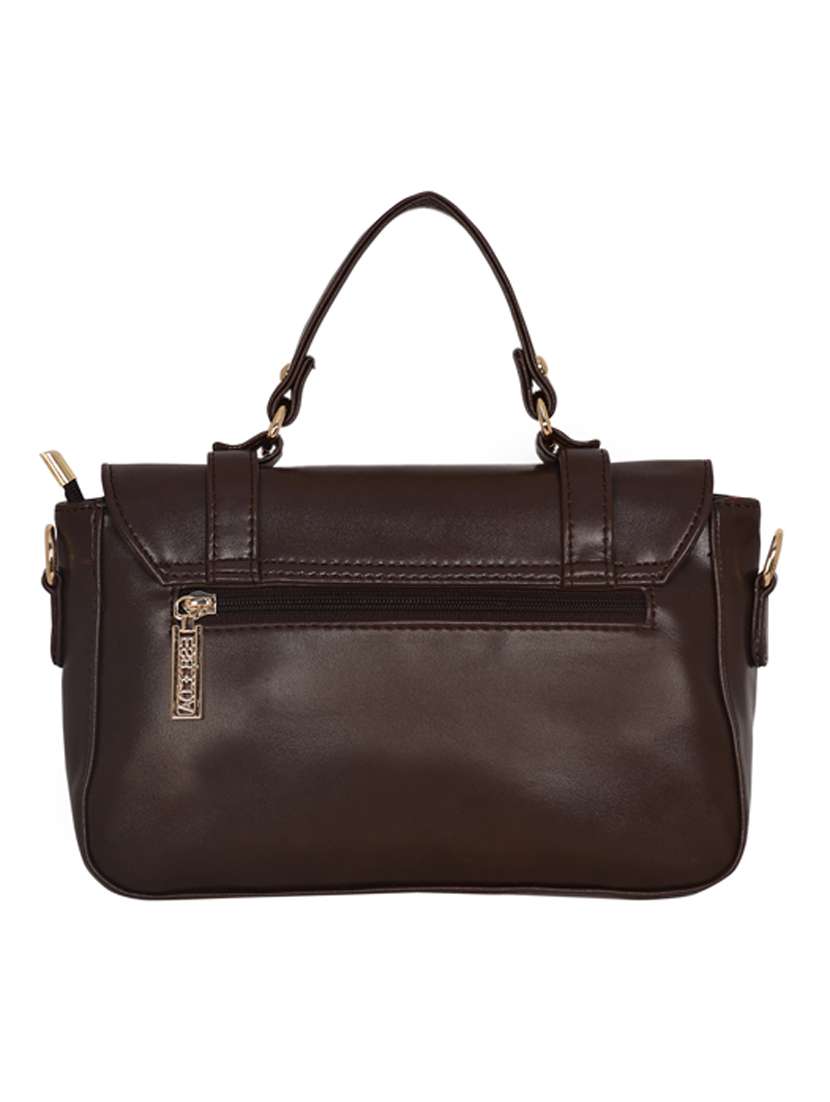 brown leatherette (pu) handbag - 18394282 - Standard Image - 1
