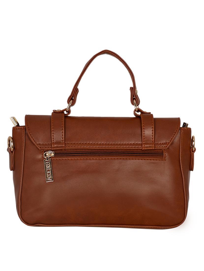 tan leatherette (pu) handbag - 18394284 - Standard Image - 1