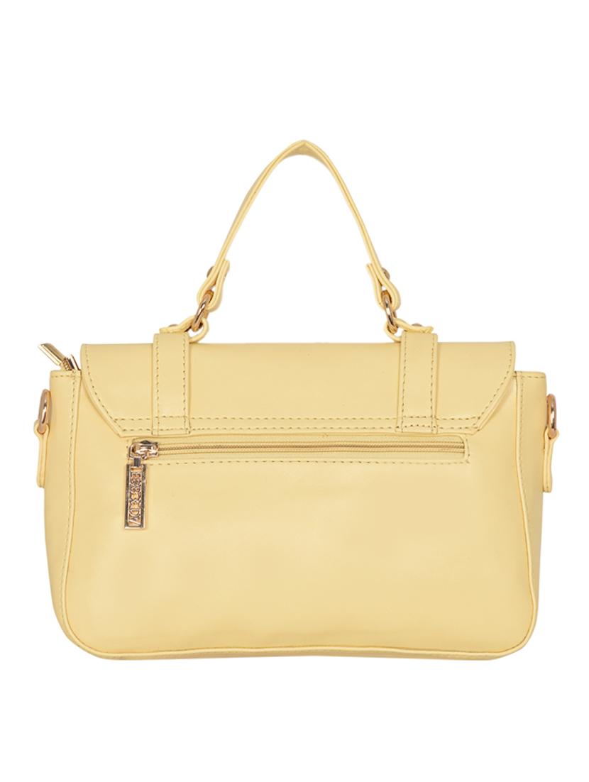 yellow leatherette (pu) handbag - 18394286 -  Standard Image - 1