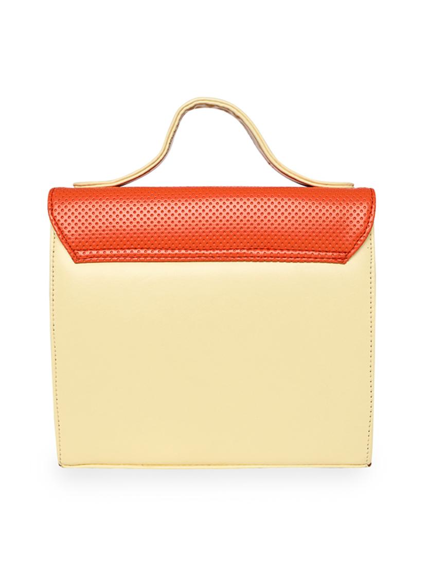 yellow leatherette (pu) handbag - 18394292 -  Standard Image - 1