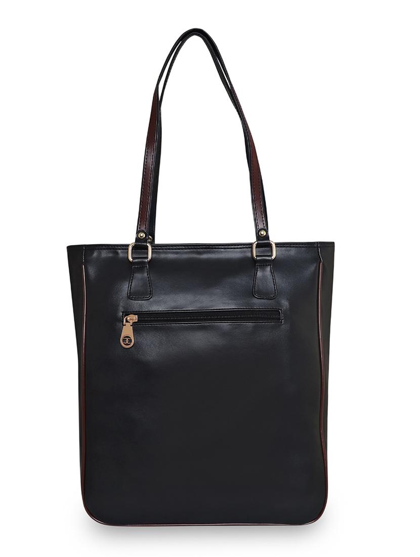 black leatherette (pu) handbag - 18394304 -  Standard Image - 1