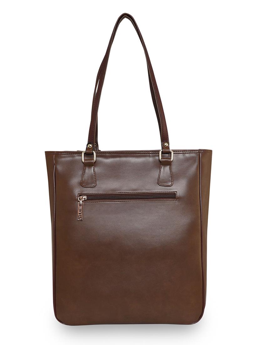 brown leatherette (pu) handbag - 18394307 -  Standard Image - 1