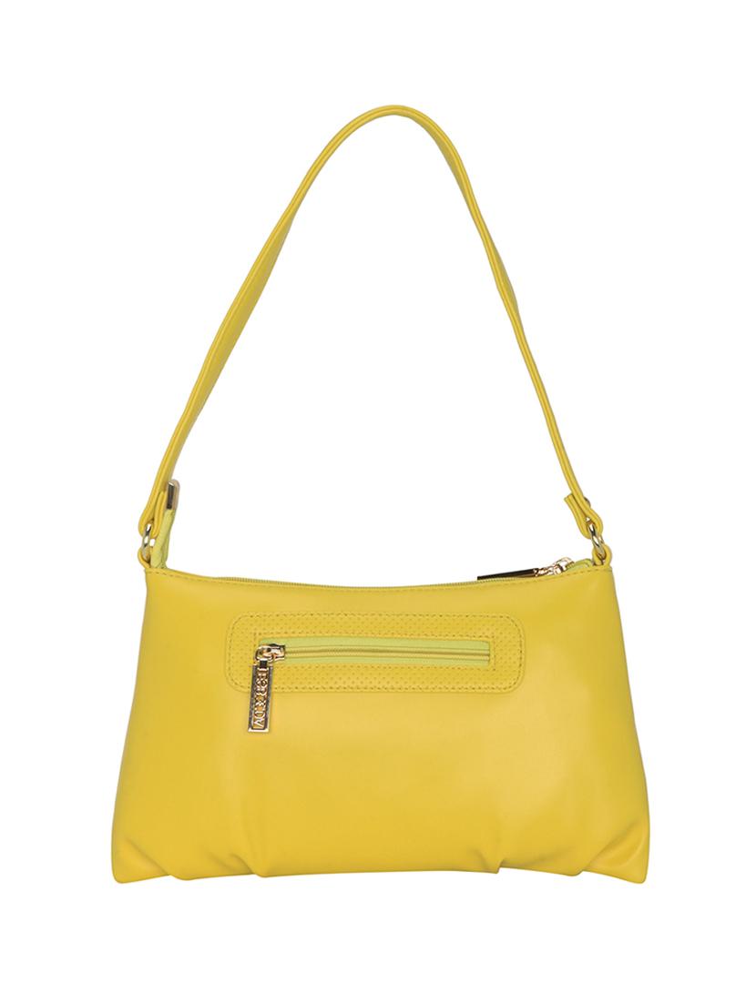 yellow leatherette (pu) handbag - 18394333 - Standard Image - 1
