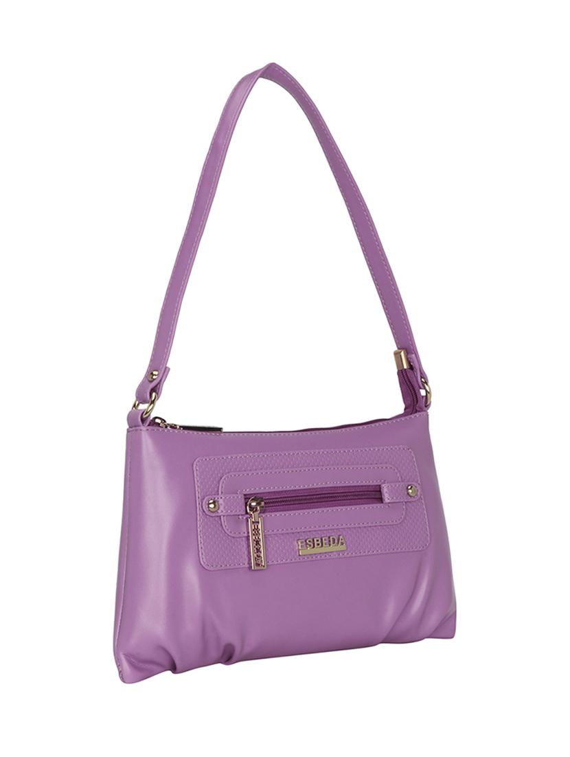 purple leatherette (pu) handbag - 18394336 - Standard Image - 4