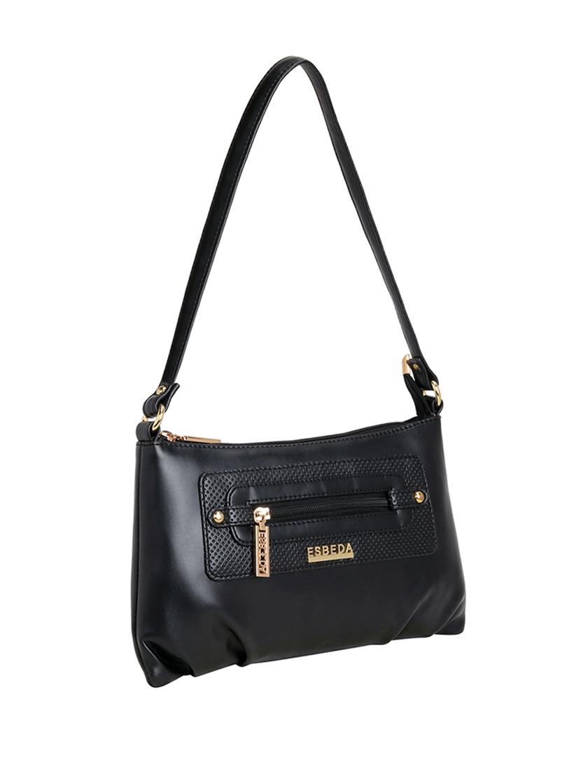 black leatherette (pu) handbag - 18394340 - Standard Image - 4