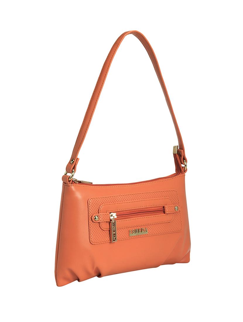 orange leatherette (pu) handbag - 18394343 - Standard Image - 4