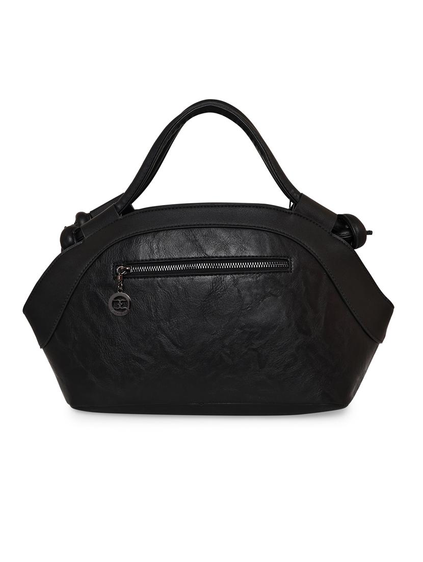 black leatherette (pu) handbag - 18394344 -  Standard Image - 1