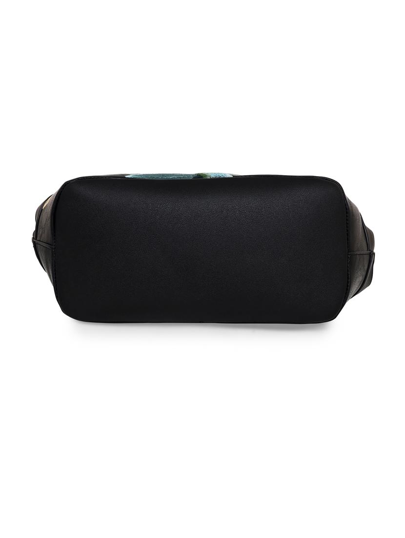 black leatherette (pu) handbag - 18394344 - Standard Image - 4