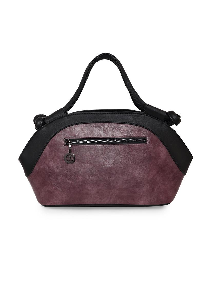 purple leatherette (pu) handbag - 18394349 -  Standard Image - 1