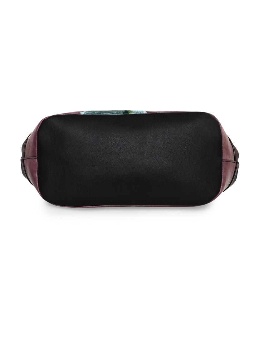 purple leatherette (pu) handbag - 18394349 - Standard Image - 4