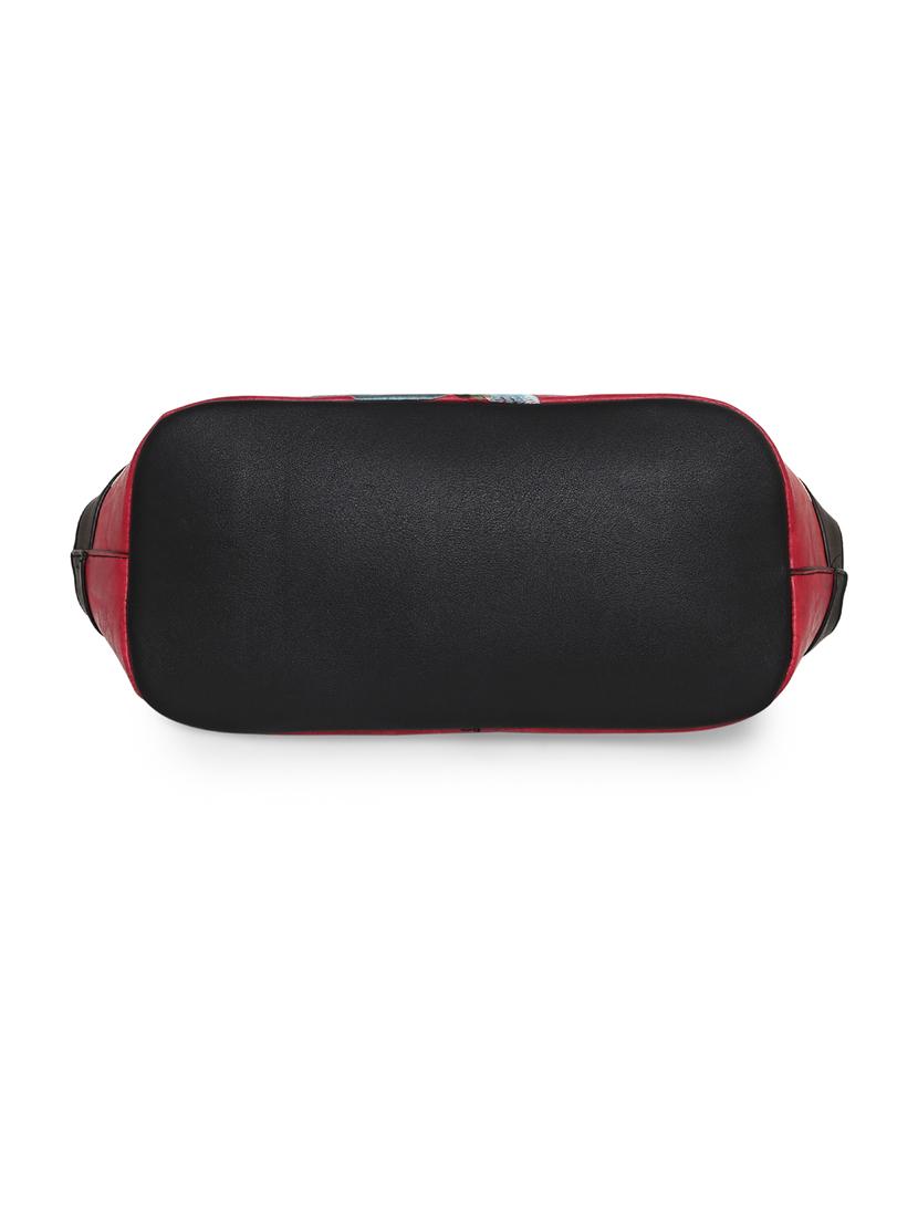 red leatherette (pu) handbag - 18394350 - Standard Image - 4