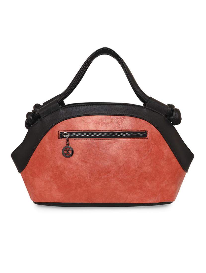 orange leatherette (pu) handbag - 18394351 - Standard Image - 1
