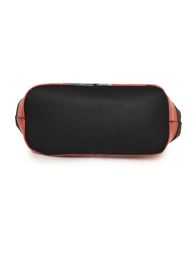 orange leatherette (pu) handbag - 18394351 - Standard Image - 4