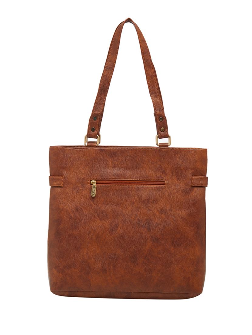tan leatherette (pu) handbag - 18394386 -  Standard Image - 1