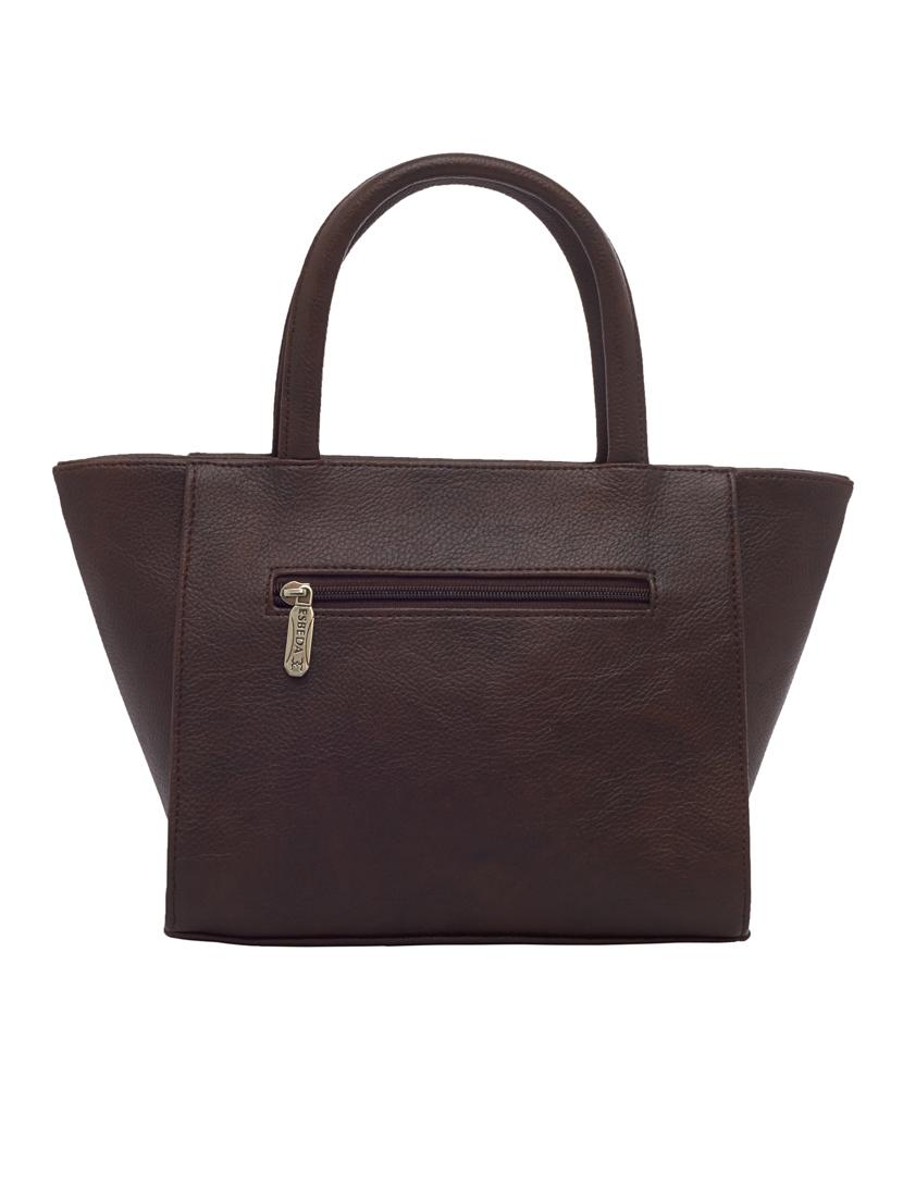 brown leatherette (pu) handbag - 18394389 -  Standard Image - 1