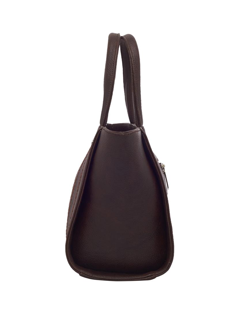 brown leatherette (pu) handbag - 18394389 - Standard Image - 4