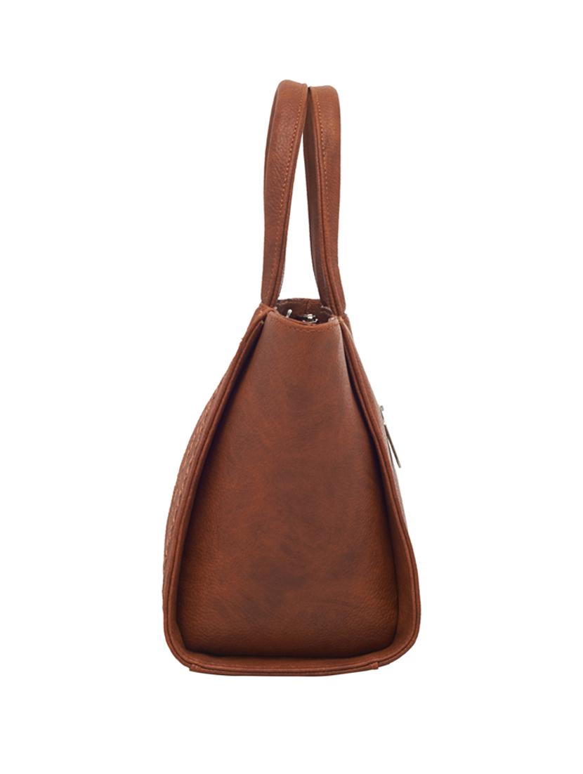 tan leatherette (pu) handbag - 18394392 - Standard Image - 4