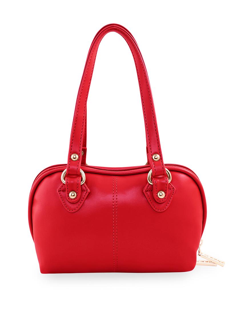 red leatherette (pu) handbag - 18394397 - Standard Image - 1