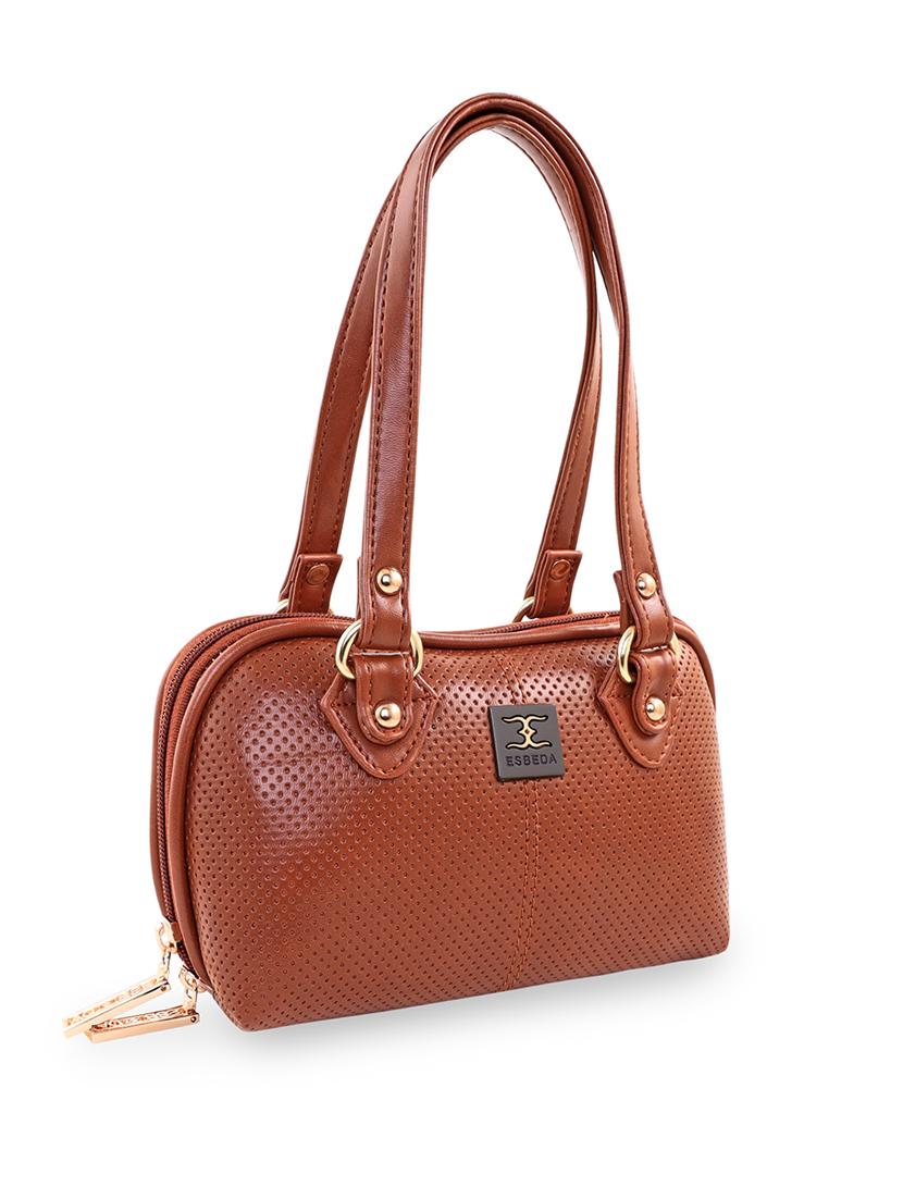 tan leatherette (pu) handbag - 18394398 - Standard Image - 4